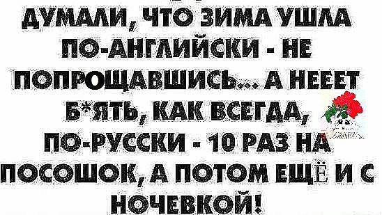 Думали что зима ушла по английски не попрощавшись картинка